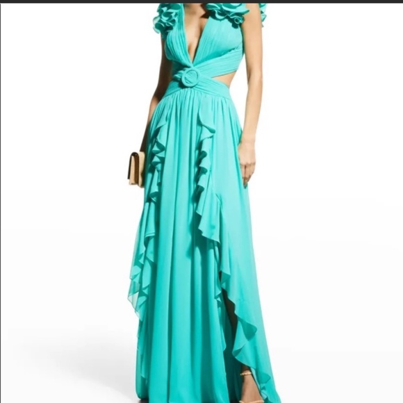 Flutter-Sleeve Ruffle Maxi Dress size 8 new - Picture 3 of 9